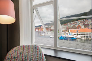 Utsikt fra Superior Best View-rom Scandic Torget Bergen