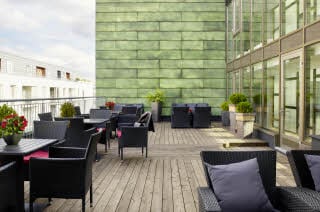 Takterrasse med utemøbler, Scandic Solsiden