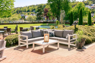 Terrasse med parkomgivelser, Scandic Park Sandefjord