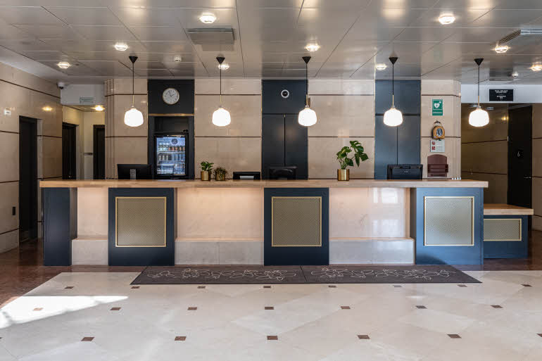 Reception at Scandic Jyvaskyla Station hotel