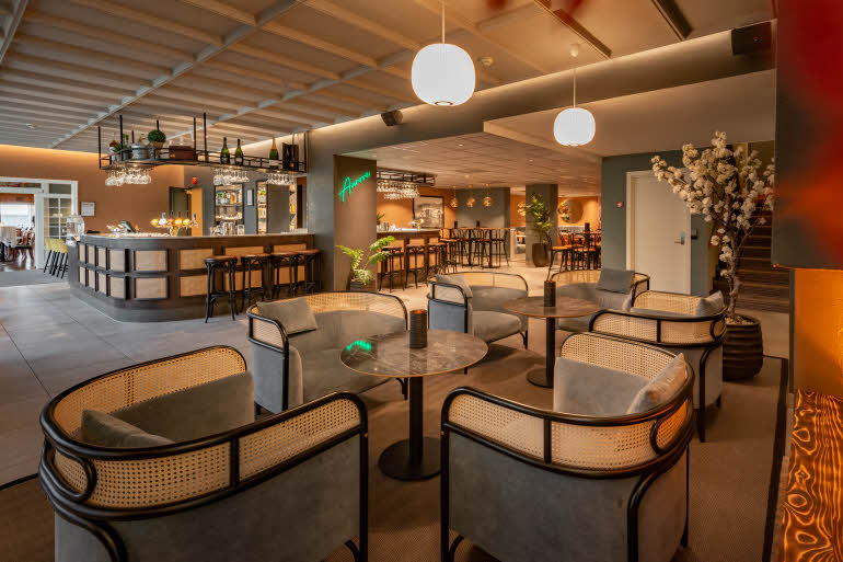 Bar og lounge på Scandic Meyergården i Norge