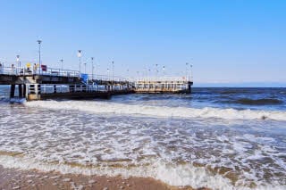 Beach in Gdańsk Brzezno Pier