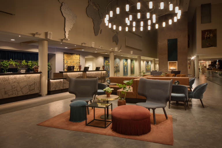 lobby på scandic nidelven i trondheim