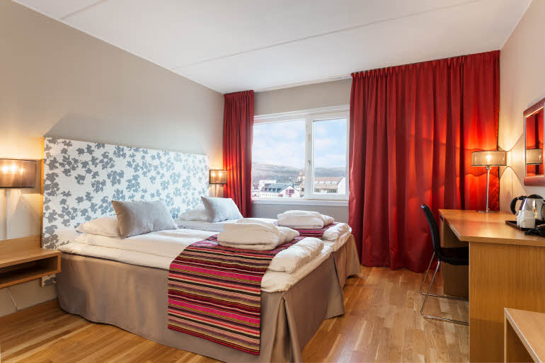 Dobbeltseng i Junior Suite, Scandic Kirkenes