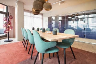 Community table in lounge Scandic Karl Johan Norway