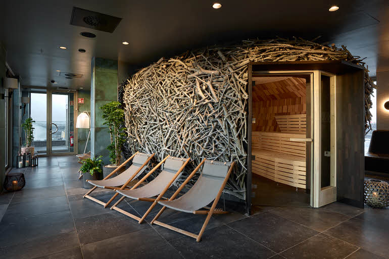 The Nest spa with sauna and chairs Downtown Camper by Scandic