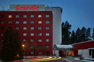 Fasade kveld Scandic Gävle Väst