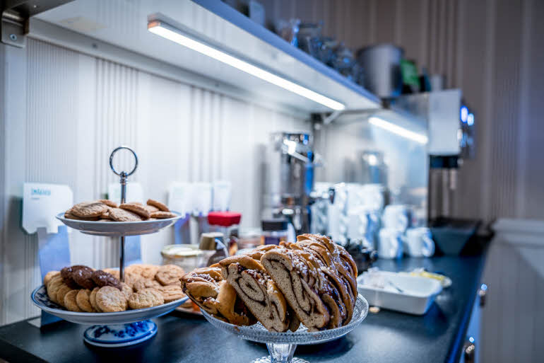 Søtsaker fra frokostbuffet på scandic gamla stan