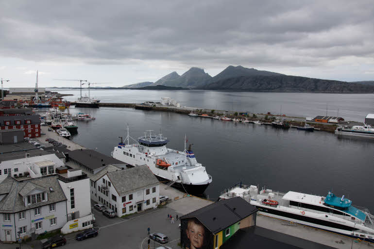 Utsikt over havnen, Scandic Syv Søstre Sandnessjøen