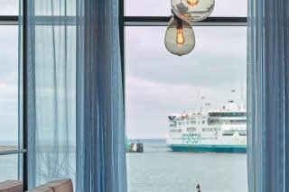 Utsikt fra restaurant på Scandic Oceanhamnen