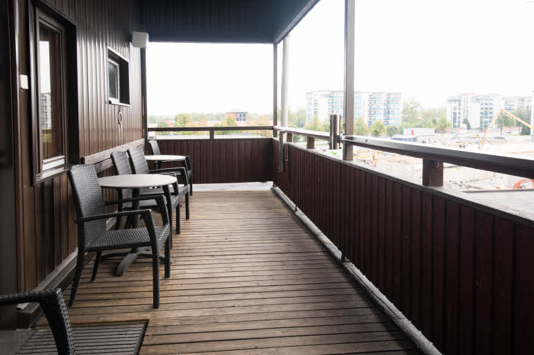 Sauna, balcony
