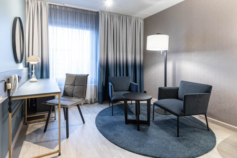 room standard queen at scandic jyvaskyla station in finland
