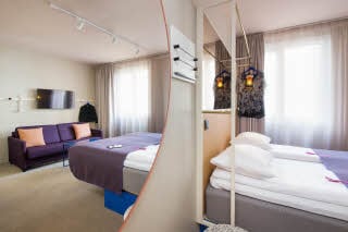 Mirror view of a room Superior Scandic Karl Johan