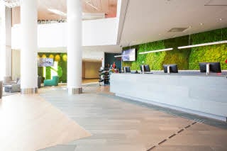Resepsjonsdisk og lobby, Scandic Lerkendal