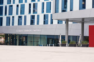 The name on the hotel at the facade