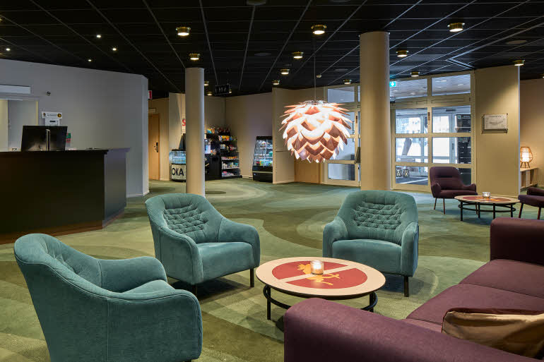 reception lobby at scandic bollnas