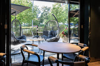 Terrace of roast restaurant at Jyvaskyla Station hotel