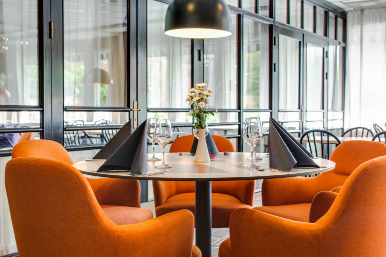 Restaurant detalj hotell Scandic Gävle Väst