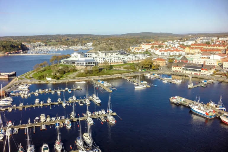 Utsikt over Laholmen sett fra sjøen