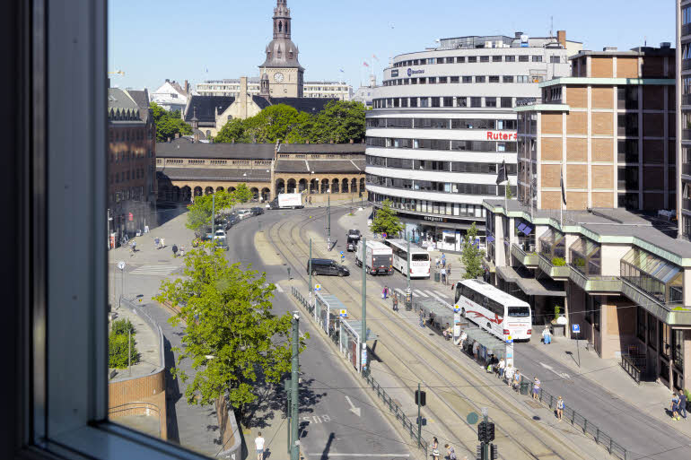 Byutsikt fra hotellet, Scandic Byporten