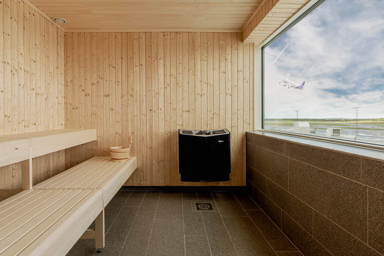 Badstue på hotell Scandic Landvetter i Gøteborg