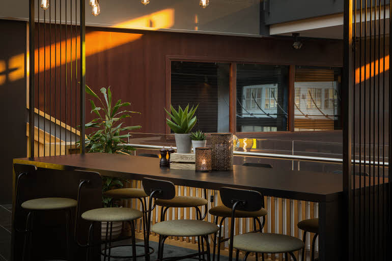 Sitteområde i restaurant