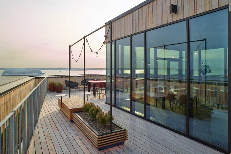 terrasse på scandic oceanhamnen