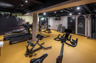 Fitness room at hotel Scandic Kolding