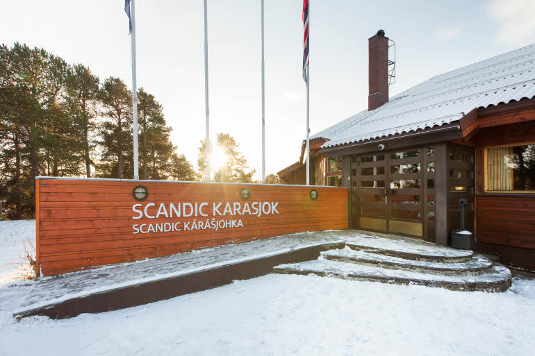 Hotellfasade og hovedinngang, Scandic Karasjok