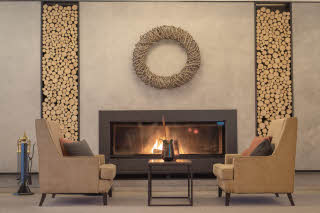 fire place lobby at scandic lillehammer in lillehammer