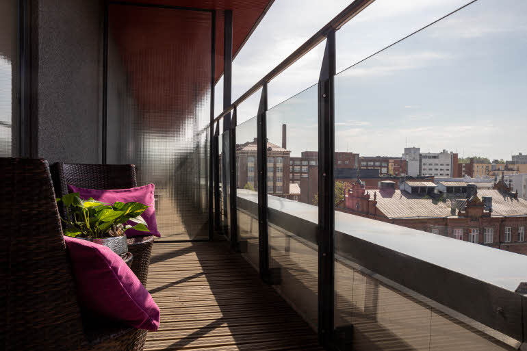 balkong i superior plus rom på scandic tampere station 