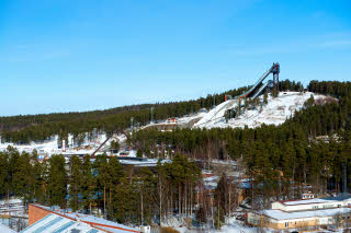 Utsikt skihopping Scandic Lugnet Falun