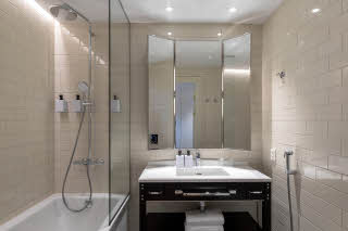 bathrum with bathtub at scandic grand central helsinki
