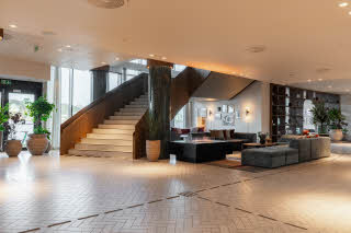 Lobby stairs at hotel Scandic Havet