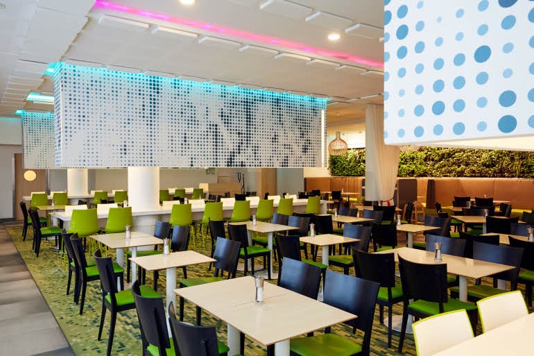 Breakfast area Scandic Berlin Potsdamer Platz Germany