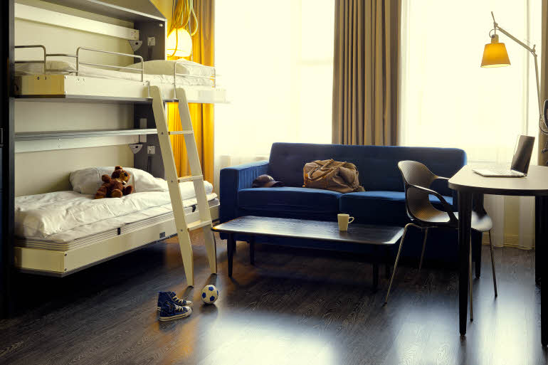 Studio med sofa og køyeseng, Scandic Fornebu