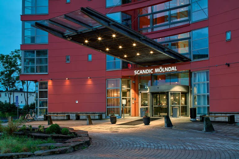 entrance at scandic molndal i gothenburg sweden