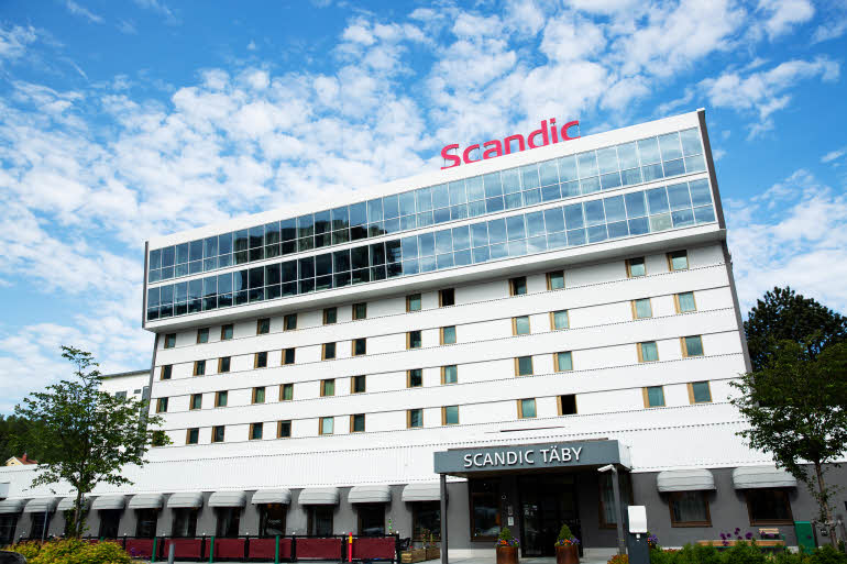Fasade hotell Scandic Täby