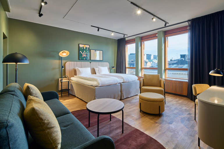 standard family room at scandic wallin in stockholm