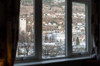 Utsikt fra single-rom hos Scandic byparken