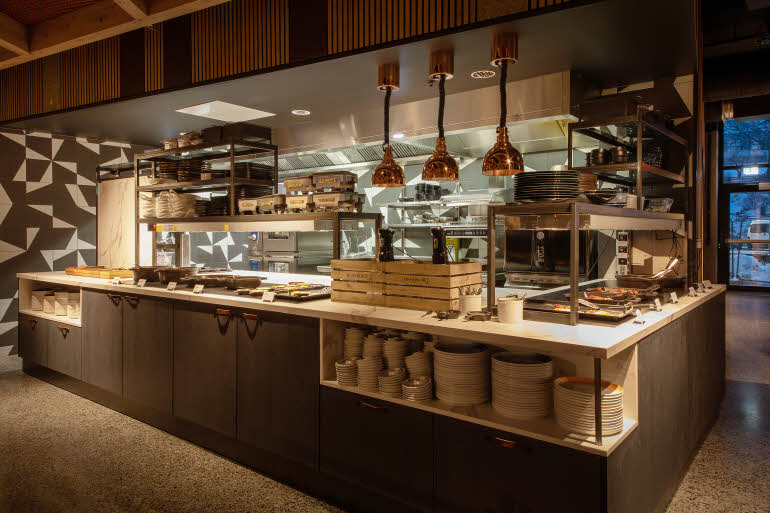 Frokostbuffet i restaurant