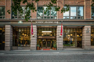 Fasade hotell Scandic Helsinki Hub