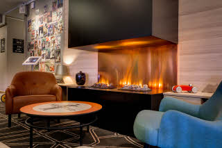 Lobby fireplace Scandic Linkoping Vast