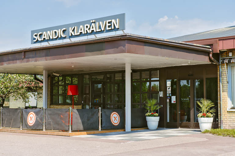 Inngang hotell Scandic Klarälven Karlstad