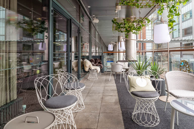 Terrasse ved møterom