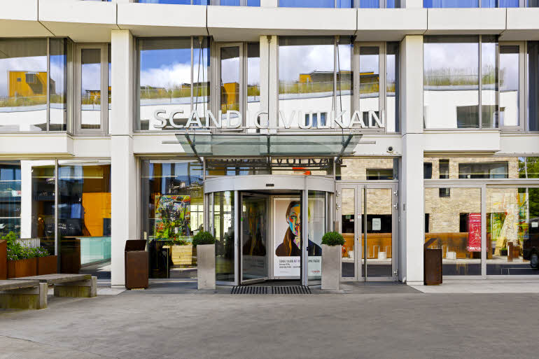 Scandic Vulkan fasade og hovedinngang