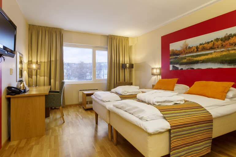 To separate senger i Superior Extra-rom, Scandic Kirkenes