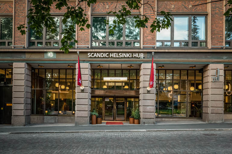 Fasade hotell Scandic Helsinki Hub