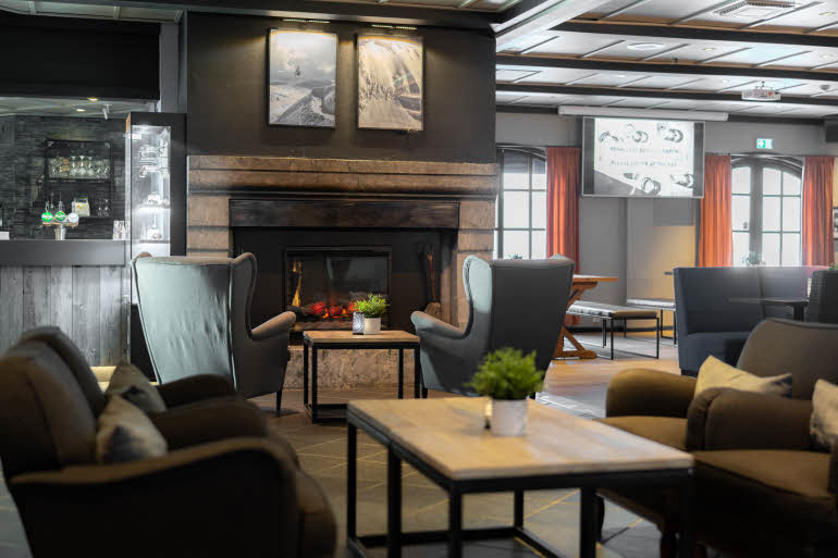 lobby på scandic hafjell i lillehammer