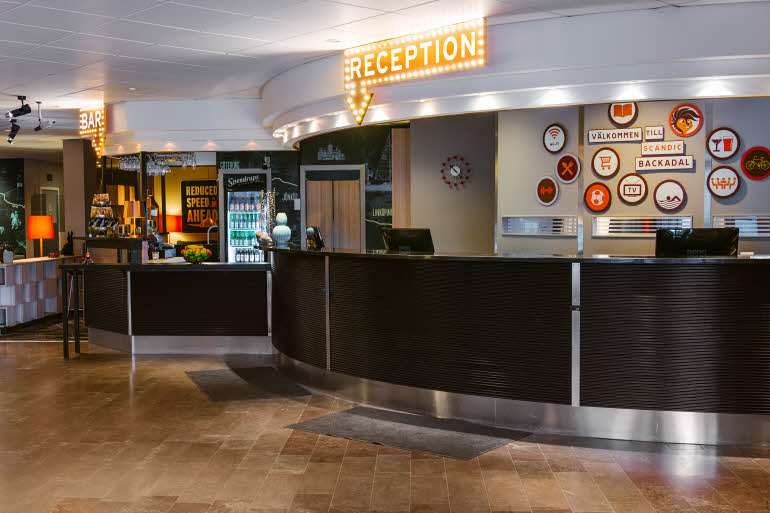 Resepsjon hotell Scandic Backadal Göteborg